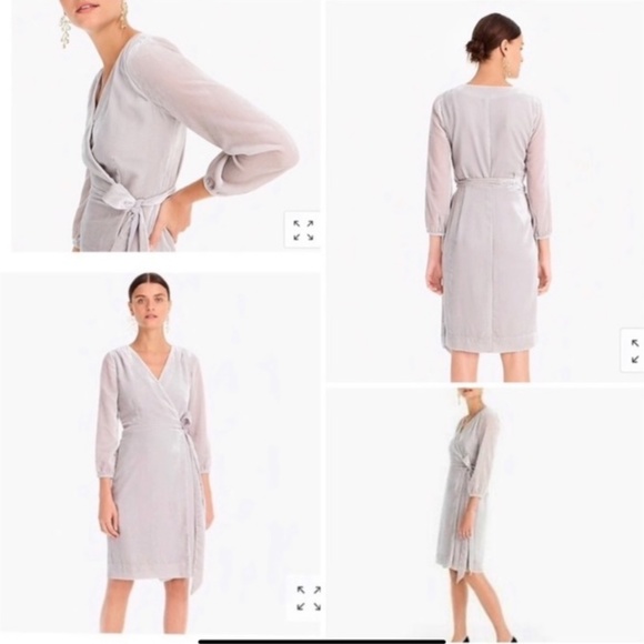 J.CREW Wrap Dress In Drapey Velvet - Picture 4 of 4